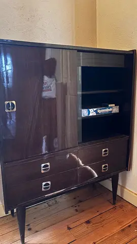 buffet vitrine en Formica année 60