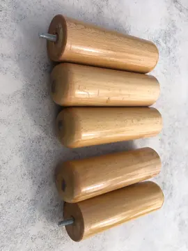 lot 5 pieds de lit en bois 20cm