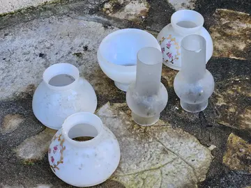 Cache lampe en verre ou porcelaine