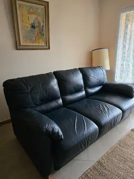 canapé lit cuir 3 places 1.97 x 90 x90