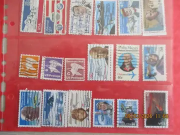 18 timbres oblitérés Poste aérienne USA