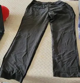 pantalon femme gris avec rayures