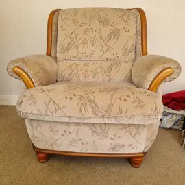 fauteuil velours et bois