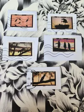 Timbres oblitérés Animaux au crépuscule 🌃