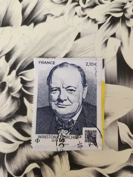 Timbre oblitéré Winston Churchill