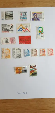 Lot A21 de timbres d'Amérique du Sud