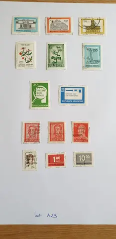 Lot A23 timbres d'Argentine