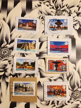 Timbres oblitérés Fontaines 💧