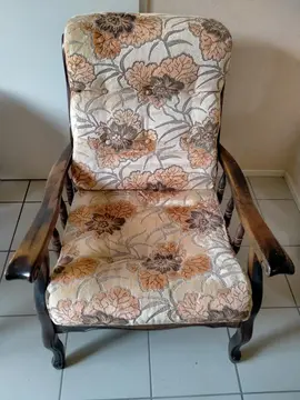 Fauteuil en tissu velour