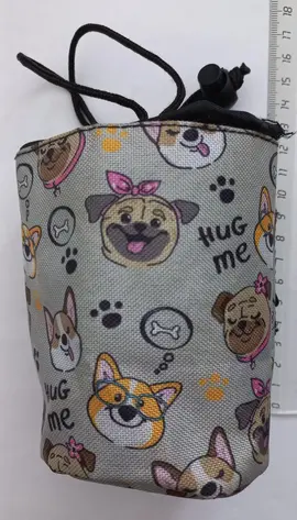 Petit sac (12x9cm) pour ceinture, fermeture par cordon