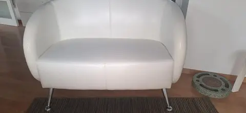 Canapé cuir blanc