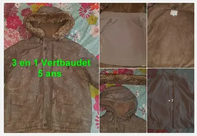 5 ans Parka 3 EN 1 VERTBAUDET