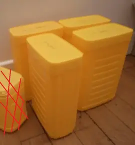 Lot de 4 boîtes de chocolat en poudre VIDES