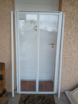 Porte de douche accordéon - 97/100 cm