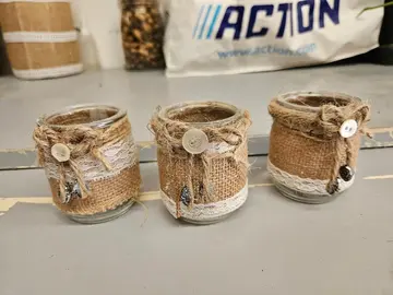 lot petits pots décorés