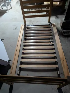 lit 1 placle et petit meuble télé bar