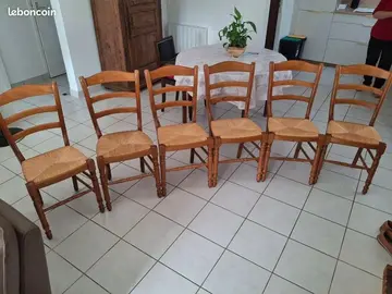 6 chaises bois très bel état