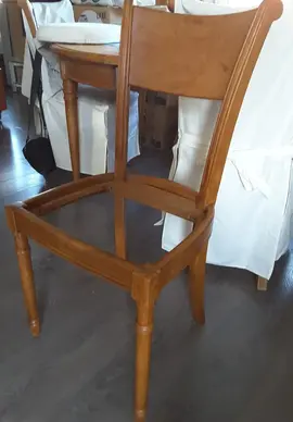 4 chaises sam. en teck massif