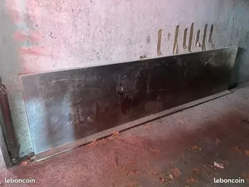 Plan de travail en inox 320 cm x 80 cm