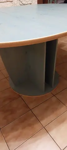 Table bois couleur verte