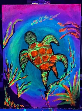 Peinture UV Tortue Marine
