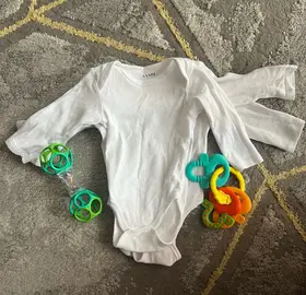 lot de 3 bodies blanc bébé