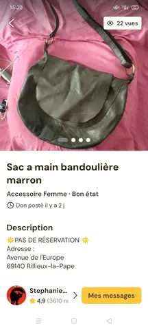 sac bandoulière marron