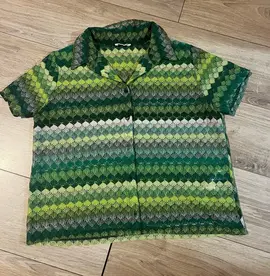 chemise verte à manche courte