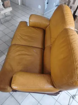 donne divan cuir 2 places
