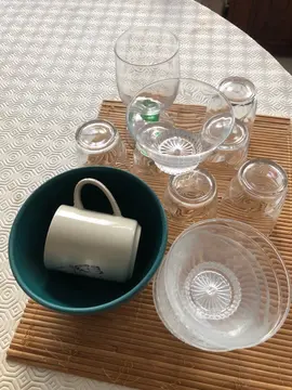 verres coupelles bol