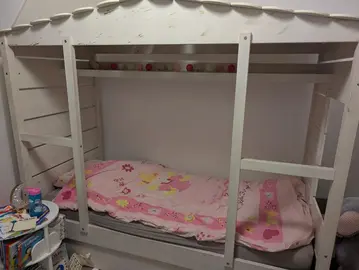 lit cabane avec matelas 1 personne