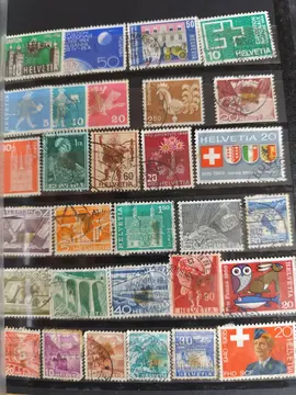 belle page timbres Suisse