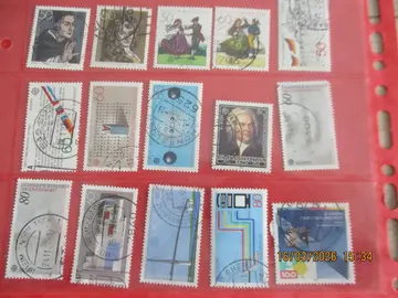 15 timbres oblitérés EUROPA d'Allemagne