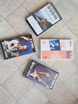 K7 VHS vidéo de méthode de guitare (Christophe Godin, Al Di Meola, Yngwie Malmsteen...)