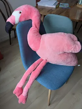 grande peluche flamand rose
