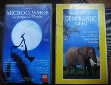 2 VHS documentaires animaliers