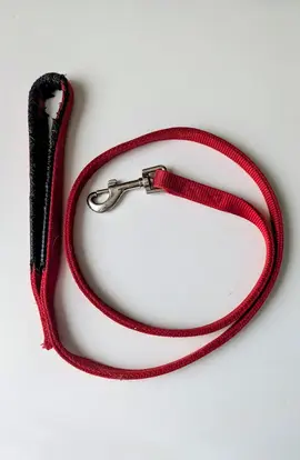 Laisse rouge 120cm de long.