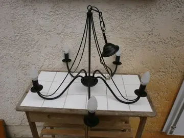 Lustre plafonnier 5 branches