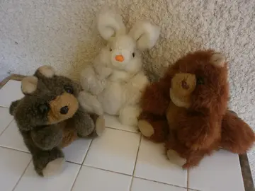 Lot de 3 marionnettes en peluche