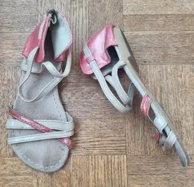 Sandales été blanc/rose P. 27