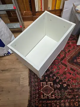 Banc coffre bois blanc