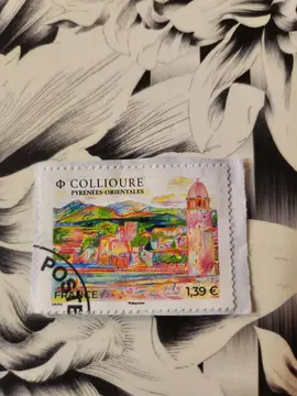 Timbre oblitéré Collioure