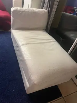 méridienne cuir crème