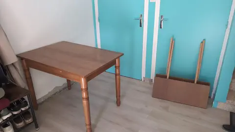 table en bois avec rallonge
