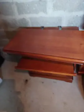 meuble tele plateau pivotant etagere coulissante