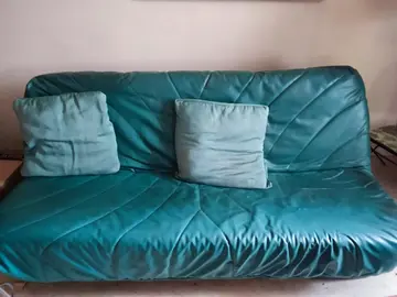 canapé simili cuir vert