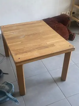 Lot de 2 tables basses en bois brut à poncer