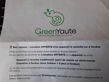 Location appareil raclette ou fondue pendant 3 jours