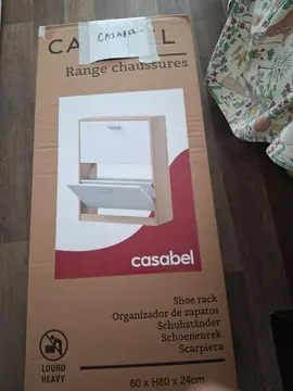 CASABEL Meuble chaussures - Armoire Rangement Grande Capacité 12 Paires -