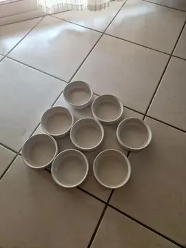 lot coupelles blanches